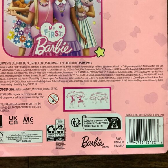 My First Barbie Pet Unicorn Horse Bear Birthday Party Playset Mattel For Ages 3+ - Picture 6 of 7